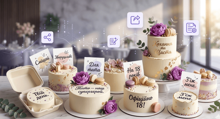 написи на тортах