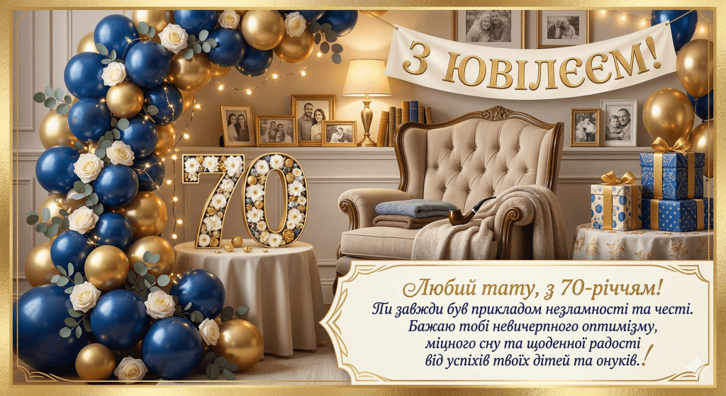 з днем народження 70 років татові