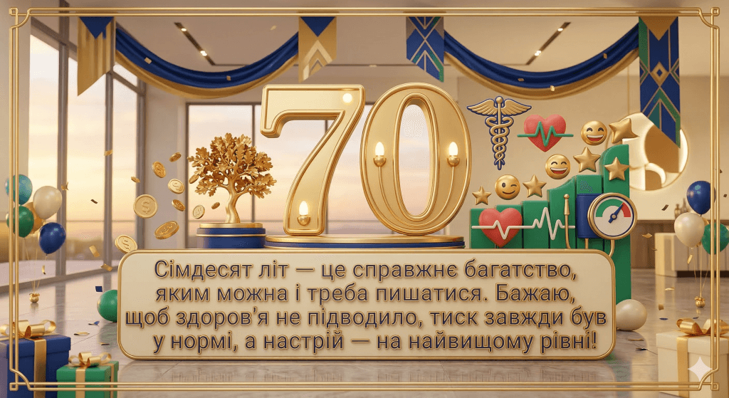 з ювілеєм 70 років