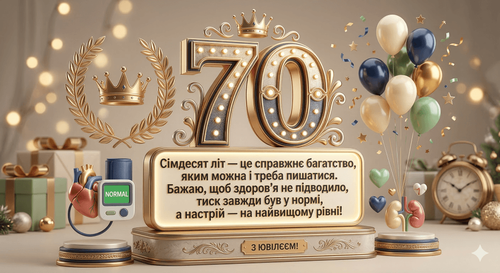 листівки з ювілеєм 70 років
