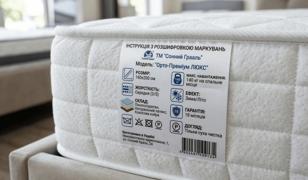маркувафння матраців на українському ринку