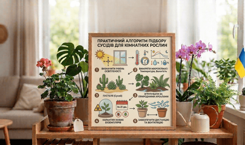 підбор сусідів для кімнатних рослин