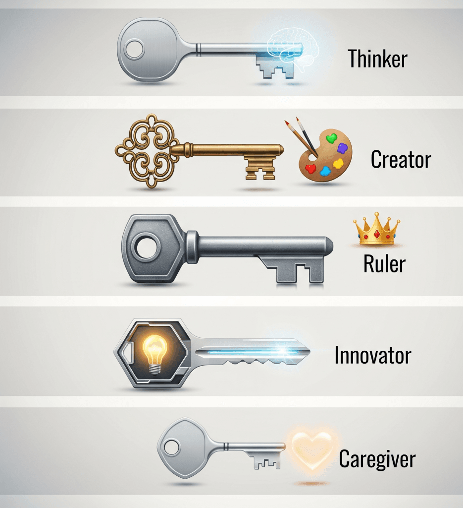 як психологічний тест картинка ключі та характер пов'язані з класичними архетипами особистості