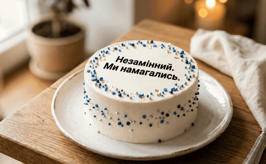 напис на торт чоловіку від колег з гумором — офісний торт напис від колективу корпоративний