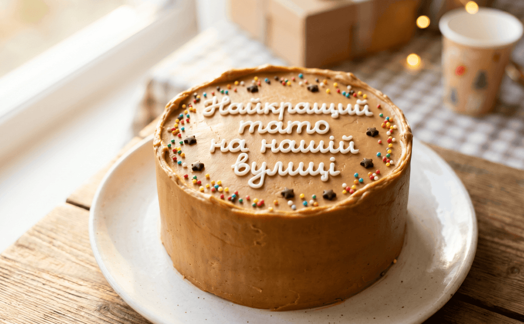 що написати на торт татові від дітей смішне — торт напис татові від дітей день народження