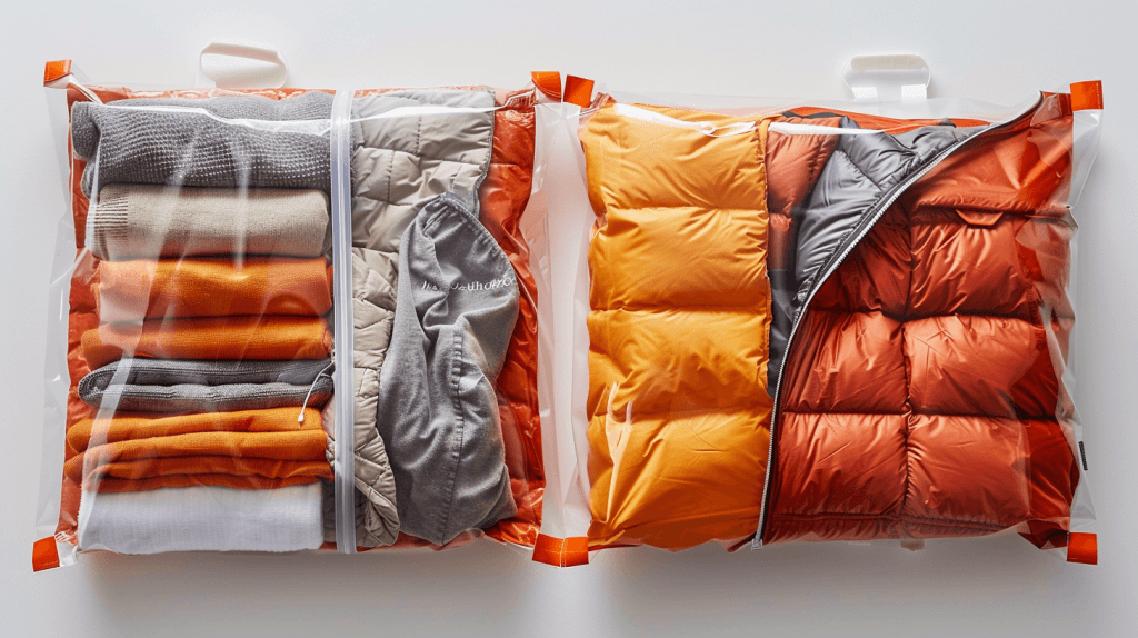 вакуумні пакети для зберігання одягу чи варто — порівняння вакуумний пакет і тканинний мішок пуховик