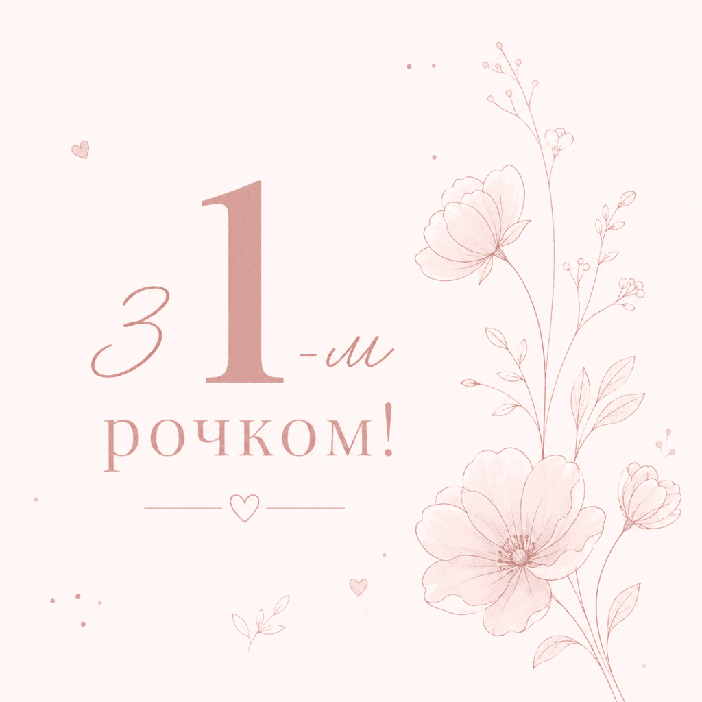 Вітальна листівка для дівчинки