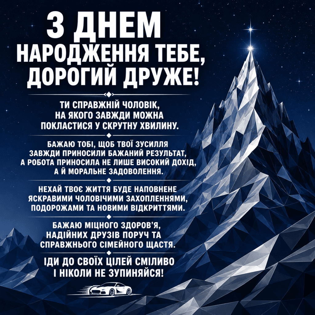 Абстрактна геометрична вершина гори як символ досягнення цілей у привітанні чоловіку.