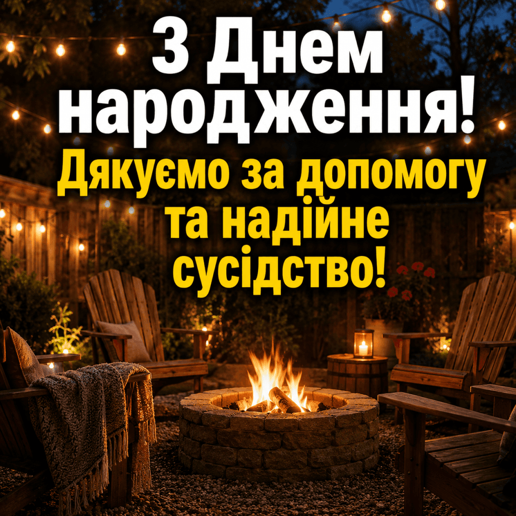 Зворушливі слова з днем народження для сусіда по будинку від вдячних мешканців під'їзду.