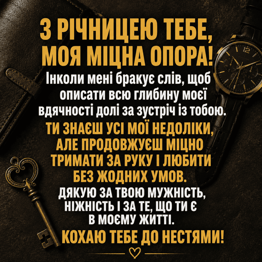 Елегантний чоловічий флетлей із написом Мій всесвіт і опора для привітання хлопця.