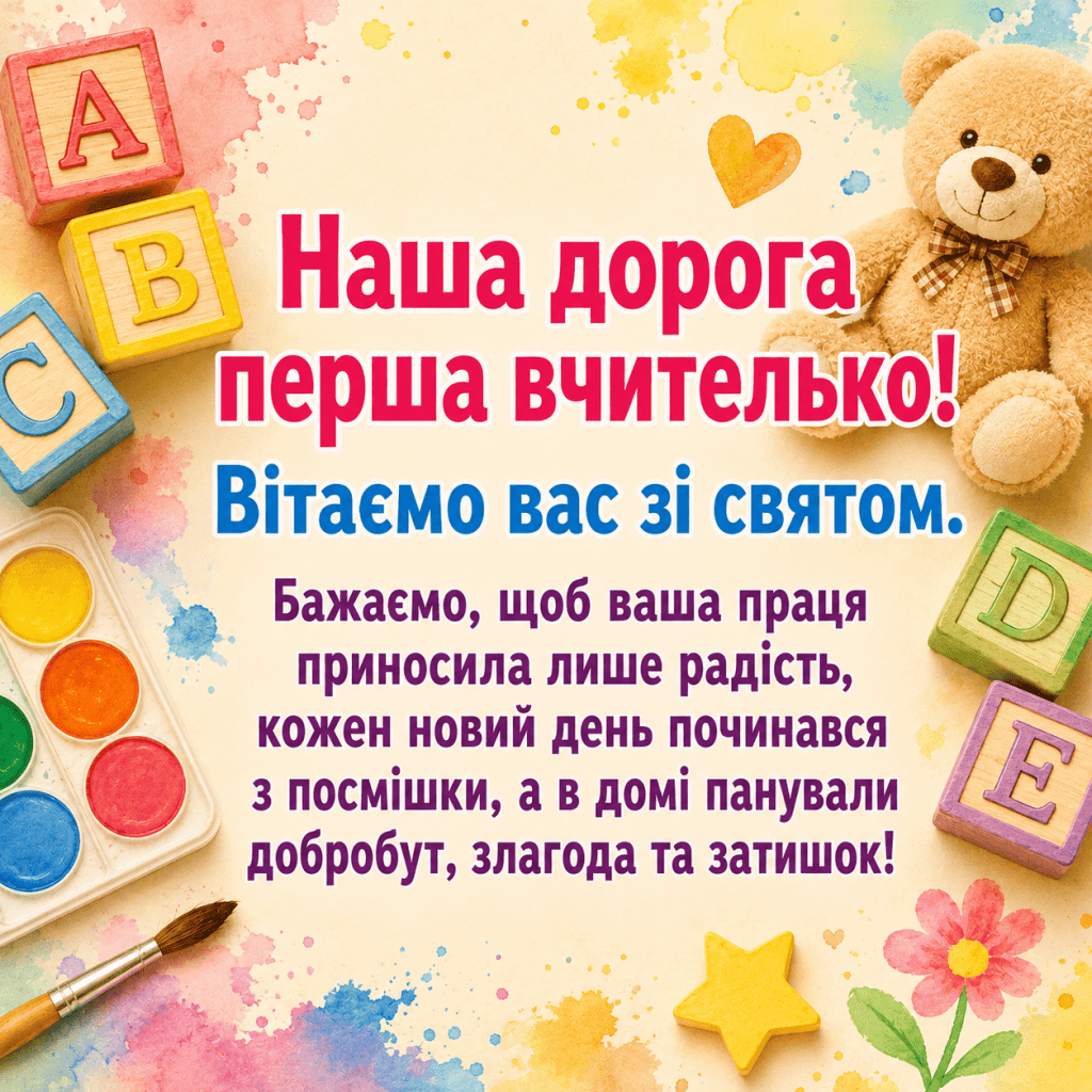 Зворушливе привітання першій вчительці з днем народження від батьків