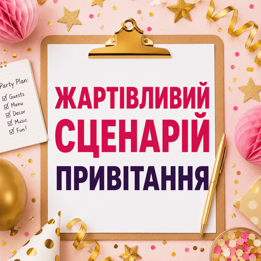 Планшет для планування свята з конфеті для ілюстрації жартівливого сценарію привітання жінки.